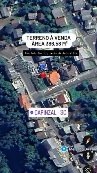 Imagem do anúncio: Vendo terreno / lote / condomínio em Capinzal , Santa Catarina no bairro Centro - Cód. 0703896f624679287e4eac5e2de16eb4